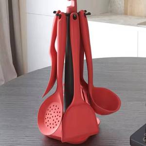Customizable BPA Free Non-Stick Utensils Set Farmhouse Design Kitchen <b>Accessories</b>-Silicone - Product Image 6