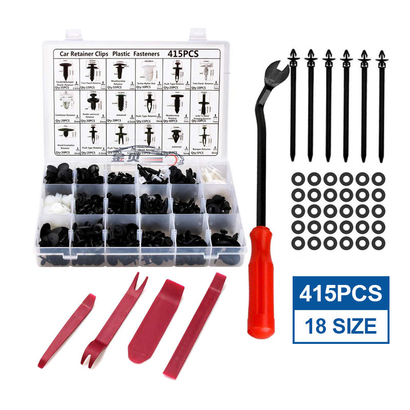 Kimiss 0個 盛り合わせ バンパーファスナー リテーナリベットプッシュピンキット プラスチック 車のドアトリムクリップ 500pcs車 のドアプラスチックバンパーリベットパネルプッシュピンリテーナートリムクリップファスナー Vladatk Kim Ba
