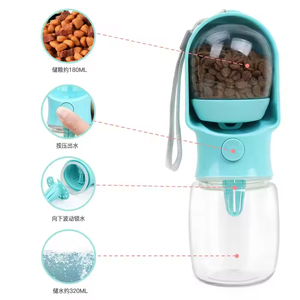 Portable Drinking Water <b>Bottle</b> with Food Container Outdoor Puppy Pet Travel Walking Hiking <b>Dog</b> Water <b>Bottle</b> for <b>Dogs</b> - Product Image 1