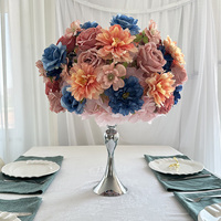 Boule de fleurs artificielles en soie mélangée, centre de table de mariage, compositions florales modernes, diverses occasions : Nouvel An, Saint-Valentin, Remise de diplôme, Halloween