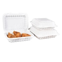Boîte à lunch écologique en MFPP, jetable, 9*6 pouces, conteneur alimentaire en plastique à emporter