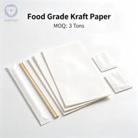 Papier kraft MG non blanchi de qualité alimentaire en pâte de bois vierge personnalisée, en rouleau jumbo et en feuilles, pour l'emballage alimentaire et les usines de transformation