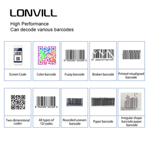 LONVILL impermeable incrustado escáner de código QR lector de escáner de código de barras 2d, escáner de código de barras 2d inalámbrico para la venta - Product Image 5