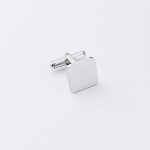 Venta al por mayor Traje Camisa titanio acero espejo brillante Gemelos Acero inoxidable Cuadrado en blanco Gemelos para hombres - Product Image 2