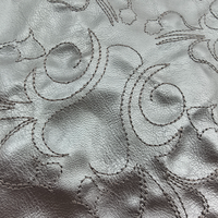 Tissu en cuir PU avec broderie en corde, dentelle décorative, 300 GSM, anti-moisissure et résistant à l'abrasion, pour vêtements de mode, manteaux, vestes