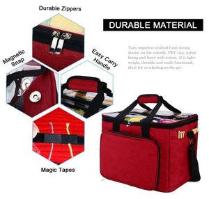 Free Sample <b>Knitting</b> <b>Bag</b> Yarn Storage High Capacity Yarn Totes Organizer with Inner Divider Portable Carrying Project <b>Knitting</b> - Product Image 1