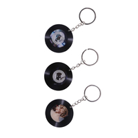 Porte-clés NFC rétro en vinyle, 13,56 MHz, étiquette NFC réinscriptible