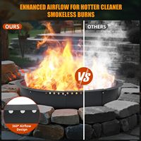 Outdoor Iron Heat-retaining Fire Ring for Heating in the Courtyard Portable Fire Ring for Surrounding the Fire