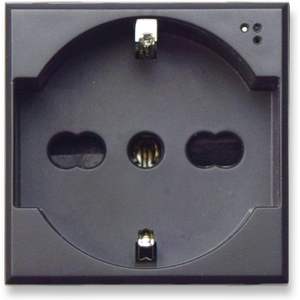 Tekla S44เต้ารับบนผนัง SCHUKO 2P + T 10 16A 250V Grey Matt พลาสติกเคลือบเงา - Product Image 1