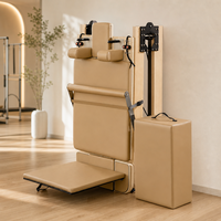 Machine de Pilates Reformer Pliante en Chêne - Équipement de Studio de Pilates Réglable, Écologique, Portable et Durable