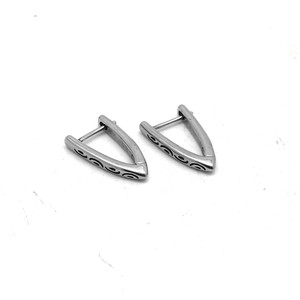 Yunnique Trendy Geometric Triangle Stud Earrings <b>Titanium</b> for <b>Men</b> and Women Fashion Jewelry Guangzhou Origin GZYE-1217 - Product Image 1