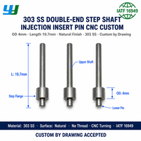 Goupille de connexion intégrée moulée en plastique, non standard, à double pas, à axe long, pour tournage CNC, OEM d'usine