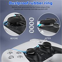 Pour PS5 Controller Cover Case Anti-dérapant Silicone Cover Skin Compatible avec PS5 Controller avec Thumb Grip Cap sticker