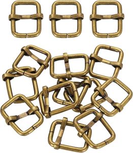 Metal <b>Roller</b> Buckle Adjustable Tri Glides Slide Buckles Strap Belt Keeper With Movable Bar For <b>Bag</b> Purse Making - Product Image 1