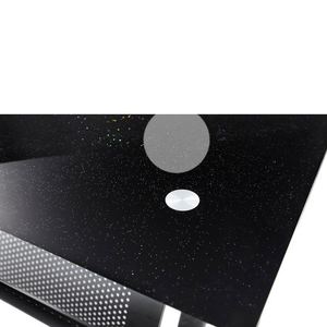 Foshan Factory Black Tempered <b>Modern</b> Glass <b>Desk</b> with Steel Frame and Powder Coated Finish Office Furniture with Drawer - Product Image 6