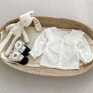 Busana baju anak perempuan, baju anak perempuan, baju katun Jacquard, baju bayi baru lahir, warna Solid, baju anak-anak - Product Image 2