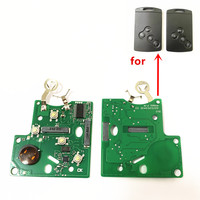 Llave Inteligente de 4 Botones, Manos Libres, con Tarjeta para Renault Clio 4 2013 con Chip Hitag AES PCF7945 de 434MHz 4A, Llaves de Vehículo PCB