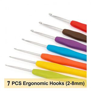 Kit de Iniciación para Tejer a Crochet, Cuadrado, Ecológico, Portátil, con Hilo de Algodón Suave, Herramientas y Accesorios para Tejer, Suministros para Principiantes - Product Image 3