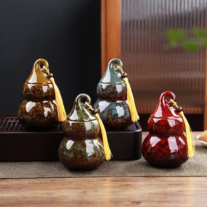 โถเซรามิกเคลือบรูปน้ำเต้าเคลือบปฏิกิริยาทันสมัยไม่เหมือนใคร - Product Image 2