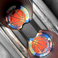 UOO Porte-gobelet universel pour véhicule Bling Insert Coaster Accessoires d'intérieur de voiture Caoutchouc Néoprène Anti Slip Car Coaster