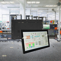 IPS Full HD 1080P PC Industri Terpasang di Dinding POE All in One Tablet Linux Android 15.6 Inci