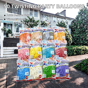 Globos de Látex para Modelar, 50 Unidades, Alta Calidad, 360 Grados, Ecológicos y Duraderos, para <span class=keywords><strong>Halloween</strong></span> y <span class=keywords><strong>Cumpleaños</strong></span>, Venta al Por Mayor - Product Image 2