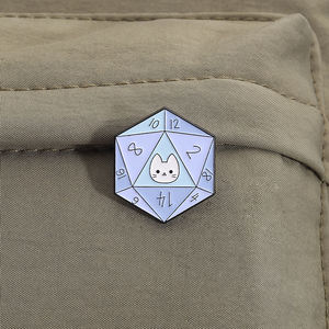 有趣的骰子珐琅别针这是角色扮演粉丝的精美主题胸针TRPG游戏玩家礼物翻领徽章珠宝 - Product Image 3