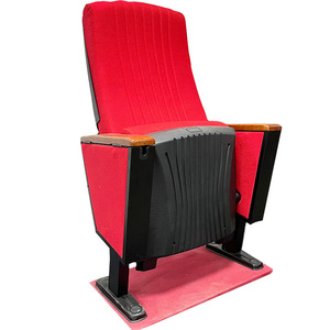 Silla de Auditorio Masao Roja con Cojín de Alta Densidad y Reposabrazos para Teatro, Escuela, Cine, Sala de Conferencias - Product Image 3