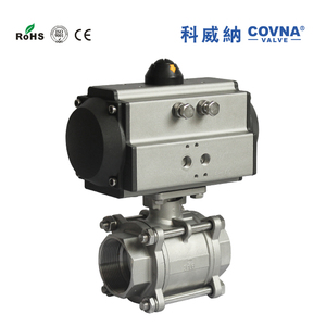วาล์วควบคุมการไหลแบบนิวเมติก COVNA สำหรับคำสั่งเร่งด่วน DN25 1" วาล์วบอลไอน้ำ 2 ทาง 3 ชิ้น พร้อมตัวกระตุ้นนิวเมติก 316 SS 1000 WOG - Product Image 6