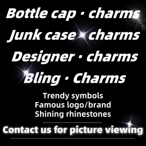 Casing ponsel sampah Bling mewah logam ornamen dekorasi Logo merek desainer dengan berlian imitasi Aksesori kerajinan DIY 0004 - Product Image 2