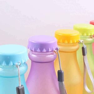 Candy-Colored Plastic Water <b>Bottle</b> with for & Handgrip 350ml/500ml Reusable Food Safe Child-Safe - Product Image 3