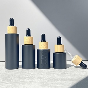 Customizable Empty Glass Dropper <b>Bottles</b> for Skin Care Serum 30ml Black Oil <b>Bottle</b> Dropper 50ml & 100ml Sizes for <b>Diffuser</b> Use - Product Image 3