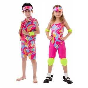 Disfraz de cosplay inspirado en <span class=keywords><strong>Barbie</strong></span> para niños, mono, sombrero, coderas, rodilleras, 5-7 años, traje de baile - Product Image 2