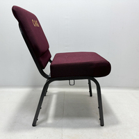 Vente d'usine de chaise rembourrée bon marché empilable avec poche arrière pour chaire conception de chaise de siège d'église de prière musulmane