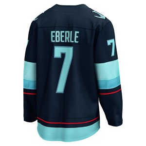 Jersey Hoki Es Seattle, Kaos Baseball, Pakaian Custom, Bordir Jahit, Seragam dengan Logo # 31 Grubauer # 10 Beniers # 7 Eberle - Product Image 2