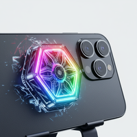 Support magnétique pour téléphone avec anneau lumineux et refroidisseur pour le gaming et la vidéo