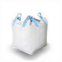 Sac Jumbo FIBC en PP tissé à rayures, ouverture supérieure, fond plat, bleu, avec boucles de levage, taille personnalisée, 1 tonne, 100% polypropylène vierge, thermosoudé