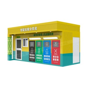 Smart Waste <b>Bin</b> Recycling Station Metal Rectangular Solar Powered <b>Sensor</b> Induction Type Outdoor Modern Design - Product Image 3