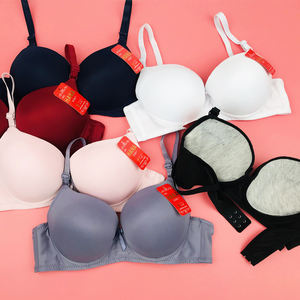 Conjunto de sujetador push-up con anillo de acero antiflacidez para mujer, bragas de estilo diario, <span class=keywords><strong>pechos</strong></span> <span class=keywords><strong>grandes</strong></span>, ropa interior pequeña para comercio exterior - Product Image 3