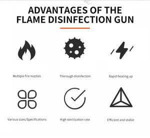 Pistolet de désinfection à flamme - Pistolet pulvérisateur multi-têtes à gaz liquéfié haute température pour équipement de désinfection des porcheries agricoles - Product Image 6