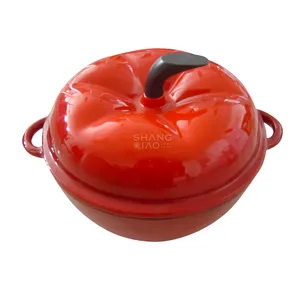 Круглый градиентный лучший набор большой посуды красная оптовая продажа горшок эмалированная запеканка голландская печь чугунный горшок