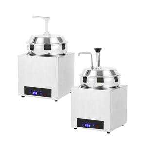 Calentador de Salsas Comercial de 4.3QT, Dispensador Eléctrico de Queso para Nachos de 600W, Bomba de Acero Inoxidable 86-194 ℉   para Hot Fudge Chili Caramel - Product Image 1