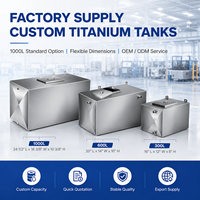 Tanque de Agua de Titanio Personalizado de 1000L GR1 GR2, 2.0mm de Espesor, Resistente a la Corrosión, Almacenamiento de Agua Potable, Mecanizado CNC OEM