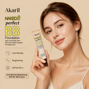 Akaril SPF30 <span class=keywords><strong>BB</strong></span> Cream Fond de Teint Couvrance Impeccable <span class=keywords><strong>Anti</strong></span>-Rides Éclaircissant Éclat Naturel Protection Solaire Maquillage <span class=keywords><strong>Anti</strong></span>-Imperfections - Product Image 1