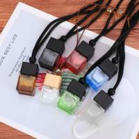 Bouteilles en verre rechargeables pour l'aromathérapie automobile, les diffuseurs d'intérieur et les cosmétiques, bouteille de désodorisant pour voiture en verre coloré