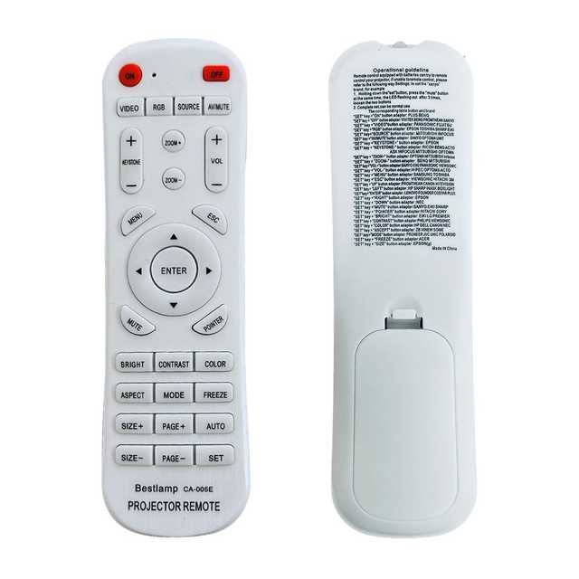 Replacement Universal Projector Remote Control Work for Most All Brands of Smart Projector Bestlamp CA-006E