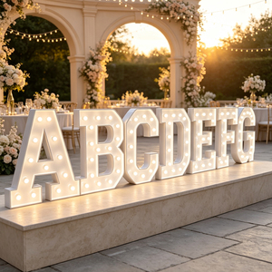 Lettere Giganti Luminose 4FT, Numeri LED Luminosi con Illuminazione Bianco Caldo per Decorazioni di Feste di Compleanno e Palcoscenici - Product Image 2