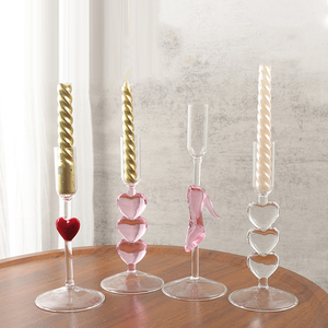 Vaso Portacandele in Vetro Creativo e Semplice, Artigianato Artistico per Soggiorno, Tavolo da Pranzo, Ornamento per Casa e Alloggi, Composizione Floreale con Fiori <span class=keywords><strong>Secchi</strong></span> - Product Image 1