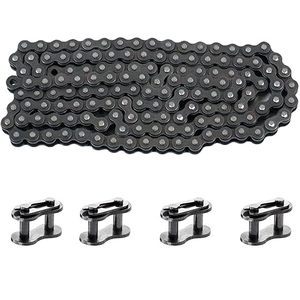 Kit de chaîne de moto 428, 122 maillons avec 4 maillons maîtres, <span class=keywords><strong>110</strong></span>-250cc, acier/métal, haute qualité pour ATV/moto tout-terrain/pit bike/go kart - Product Image 1