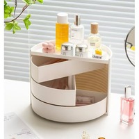 Boîte de rangement pour maquillage, table de maquillage rotative multifonctionnelle, boîte de rangement pour produits de soin de la peau, support de rangement pour rouges à lèvres et pinceaux de maquillage